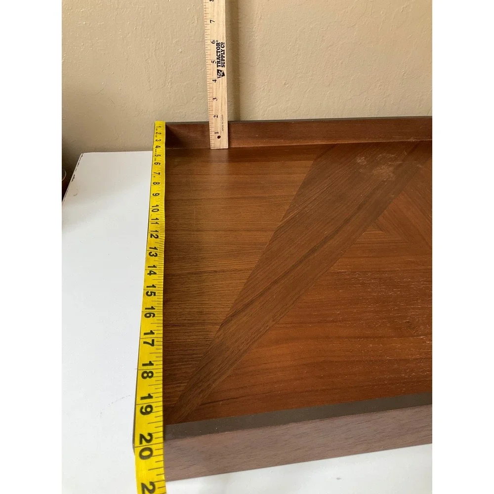Williams Sonoma West Elm Wooden Square Tray Large Serving Decorative 20x20